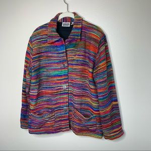 Chico’s DESIGN Vintage Rainbow Multicolor Jacket 1